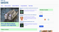 Desktop Screenshot of diariodasaude.com.br