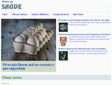 Tablet Screenshot of diariodasaude.com.br